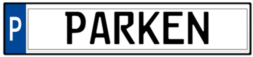 Parkplatzschild Parkplatzschild