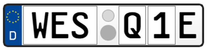 "ELEKTRO" Anhänger-Kennzeichen, 520x110 mm (Standard), ohne Carbon-Optik "ELEKTRO" Anhänger-Kennzeichen, 520x110 mm (Standard), ohne Carbon-Optik
