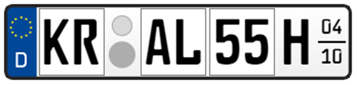 "HISTORISCH-SAISON" Anhänger-Kennzeichen, 520x110 mm (Standard), ohne Carbon-Optik "HISTORISCH-SAISON" Anhänger-Kennzeichen, 520x110 mm (Standard), ohne Carbon-Optik